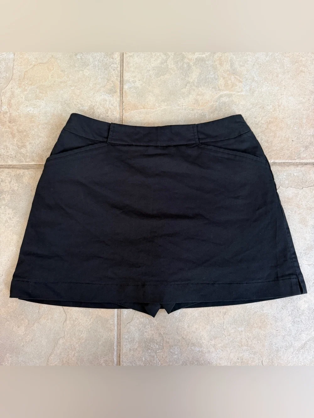 Nike Golf Skort Womens XS Black Stretch Skirt Built In Shorts Pockets